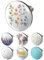 arteneur® - Pop Up Waschbeckenstöpsel mit Motiv Bunte Blätter | Abflusssieb | Doppel Dichtung | Universal Abflussstöpsel 34mm – 41mm | Pop Up Ventil Waschbecken Stöpsel