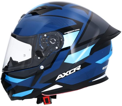 Shiro Helmets Casco Integral Modelo Hunter Cornet Azul Oscuro Brillo Totalmente Homologado (L 59/60)