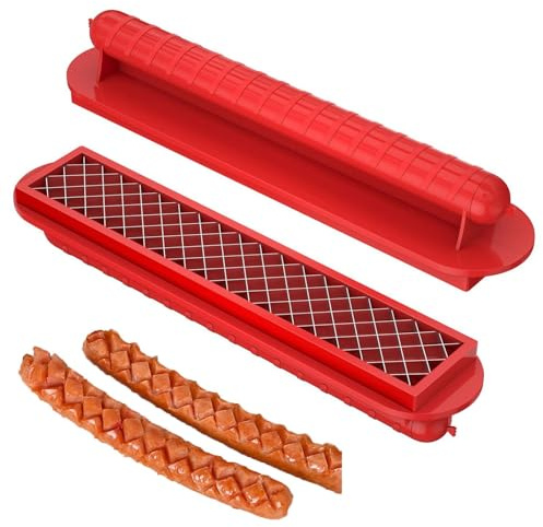 Slot Dog Cutter kompakt – hög prestanda multifunktionell skärare, elegant, utomhus, camping, grillning, Hot BBQ spiral, köksverktyg för | Multisyfte utomhus, inomhus, utility, modern