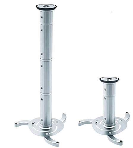 Maclean MC-517 S Argento Supporto Staffa Proiettore Videoproiettore 80-980mm Universale Regolabile da Soffitto fino a 10kg