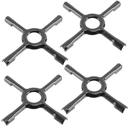 SPARES2GO Universal-Untersetzer für Gasherd, Keramik, Mokka-Untersetzer, klein, 130 mm, 4 Stück