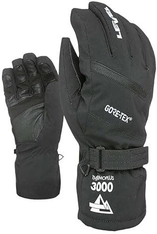 Level Evolution Gore-Tex - Snowboard Handschuhe, Thermohandschuhe Winter Herren mit Verstellbarem Riemen und Stulpe, Ski- und Winterhandschuhe Herren Wasserdicht, Atmungsaktiv für Snowboard - 1 Paar