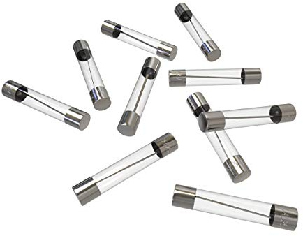 AUPROTEC Glassäkring, 6,35 x 32 mm, finsäkring, 5 A – 50 A smältsäkring, 1/4 x 1 1/4 tum, urval: 10 A ampere, 10 stycken