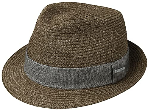 Stetson Reidton Toyo Trilby Stråhatt Damer/Herrar - sommarhatt herrhatt Sommar Vår-sommar - XL (60-61 cm) brun
