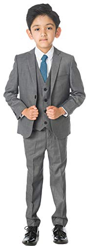 Milano Mayfair, Boys Grey Suit, Boys Wedding Page Boy Party Prom Suit, 12-18m to 14 Years (9 Years)