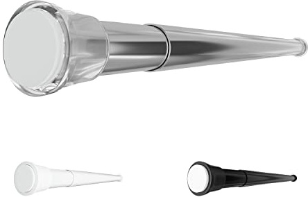 Aquabad® Hastaflex Teleskop 70-110 cm Duschvorhangstange ohne Bohren, Silber, für Dusche und Fensternischen
