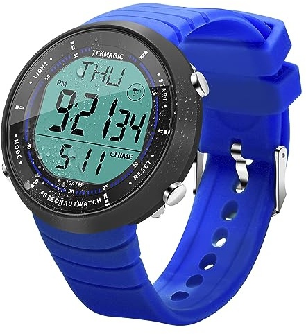 ILAME 10 ATM Résistant à l'eau Montre Sportive pour Natation et Plongée, avec Fonctions de Chronomètre, Compte à Rebours, Double Temps, Réveil, Format de 12 et 24 Heures Commutable