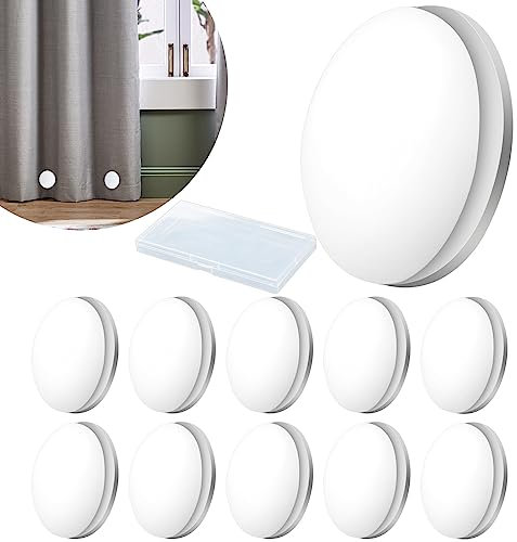 SPOKKI 10 Pcs Magnetic Shower Curtain Weights, Heavy Duty Curtain Weights Bottom No Sew - Outdoor Curtain Liner Magnets For Drapery, Tablecloth, Refrigerator, Flag