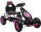 HOMCOM Gokart, Kinderfahrzeug mit verstellbarem Sitz, Tretfahrzeug mit Gummireifen, Pedal und Handbremse, Kettcar für 5-12 Jahre Kinder, Outdoor, Rosa