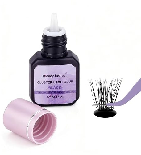 WENDY LESHES Colle à cils Cluster 5 ml pour extensions de cils | 5ML Colle à cils imperméable et forte, pour Les s et Les Bricoleurs D'extensions de Cils Colle Adhésive