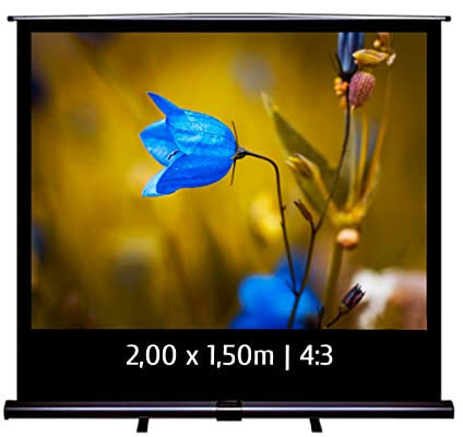 KIMEX 045-1004 Ecran de Projection Portable Pull Up 2,00 x 1,50m, Format 4:3