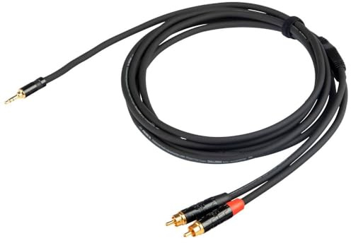 PROEL CHLP215LU3 Cavo audio professionale a Y Jack stereo 3,5mm 2x spina RCA 3Mt