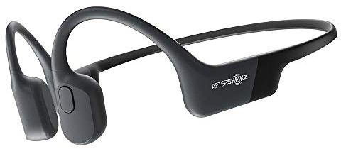 Aftershokz Aeropex (Rebranded as Shokz OpenRun) - Open-Ear Bluetooth Bone Conduction Sport Headphones - Sweat Resistant Wireless Earphones for Workouts and Running - Built-in Mic