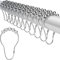 LiBa Shower Curtain Hook Rings, Stainless Steel Roller Balls Bath Curtain Rings for Bathroom Shower Curtain Rods - Set of 12