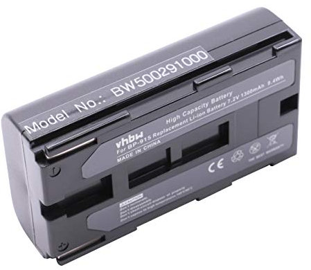 vhbw Akku Ersatz für Canon BP-927, BP-930, BP-915, BP-924, BP-911, BP-914, BP-941 für Videokamera Camcorder (1300 mAh, 7,2 V, Li-Ion)
