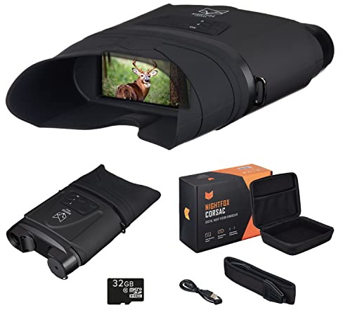 Nightfox Corsac 1080p HD Digitales Infrarot Nachtsichtgerät | Zeichnet Bildmaterial auf, 32GB Speicher | Fernglas mit Nachtsicht für Erwachsene | 200yd+ Reichweite | 3X Vergrößerung