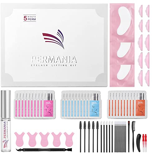 PERMANIA Lash Lift Kit für Eyelash Lift und Brow Lamination - Professionelles Kurzzeit-Curling und Perlen mit natürlichen Ergebnissen