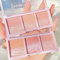 Paleta de Colorete de 3 Colores, Polvo de Rubor Facial con Brillo Brillante, Paleta de Rubor Mineral mate, Colorete de Maquillaje Facial Profesional, Paleta de Rubor de Contorno y Resaltado (#2)