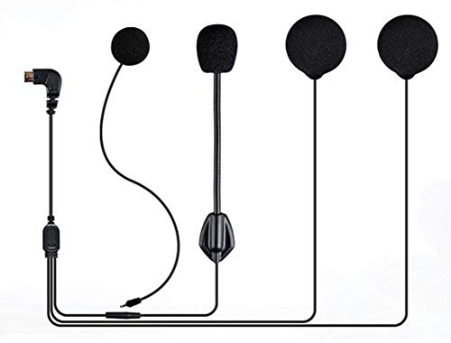 Accesorios de intercomunicación de la motocicleta para M2, micrófono auricular duro y suave combinación de cable de auriculares para la motocicleta Bluetooth Intercom,el uso de varios cascos de moto