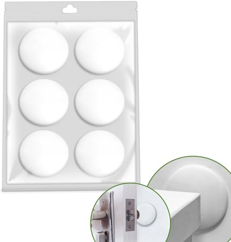 Birllaid Türstopper wand weiß Gummipuffer Wandschutz 6 Stück Türpuffer weiß Anschlagpuffer Klebepunkte, Elastikpuffer Selbstklebend Türpuffer Gumminoppen für Glasplatten Holzbrett Wand Tür