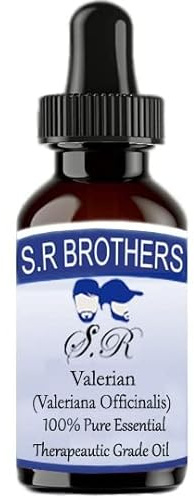 Generic S.R Brothers Valerian (Valeriana officinalis) Pure & Natural Therapeutic Grade Essential Oil with Dropper 100ml, Not Aplicable