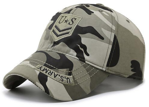 Zhenghebuy Baseballkappen,Camo Baseball Cap,Baseball Cap Herren Camouflage Army Sport Verstellbarer Sport Casual Sonnenblende Hut Atmungsaktiver Hut