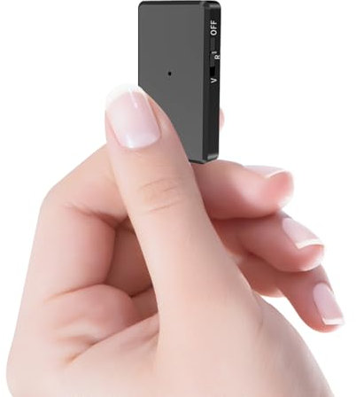 Mini Enregistreur Vocal 64 Go – Dictaphone Enregistreur Vocal avec Activation Vocale, Enregistreur Audio avec Écouteurs, Enregistreur Espion Rechargeable par USB, pour Voiture, Réunion, Classe