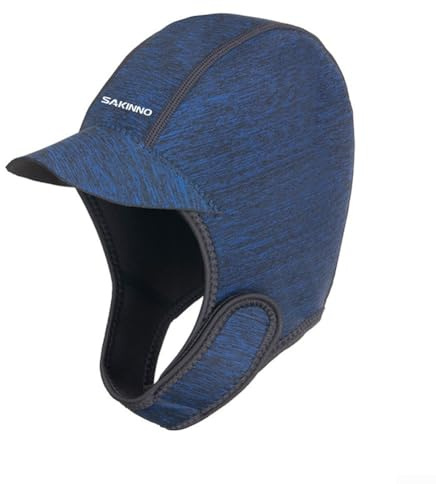 Cappuccio in neoprene per calore e protezione durante le attività acquatiche, vestibilità regolabile, blu scuro