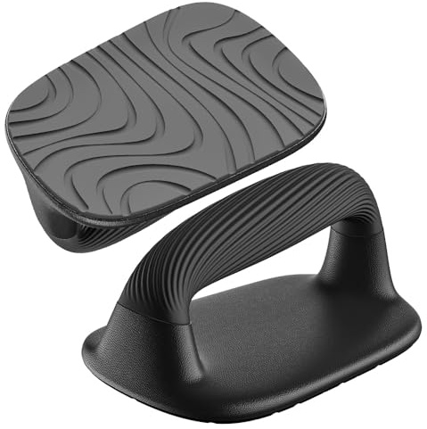 BeneLabel Push Up Bars Black Pushup Handles with Bottom Anti-Slip Pad Push Up Handles for Floor Soft Plastic Strength Training Pushup Stands with Comfortable Grip