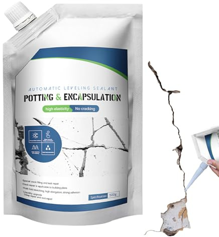 Concrete Crack Filler - Self-Leveling Sealant, Quick-Dry Adhesive | 500g Waterproof Crack Repair Glue, High-Performance Filling Compound Used During Floor Repairs, Concrete Restoration, Home Improve