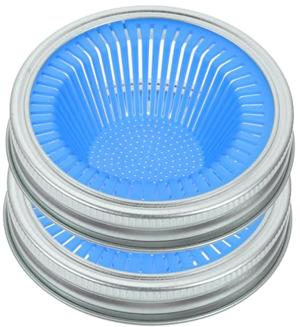 LALADEFIEE 2Pcs Wide Mouth Mason Jar Sprouting Lids Replacement Mesh Screens for Home Seed Germination Food-grade Stainless Steel Filters Clean Covers for Sprouting Jars