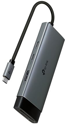 TP-Link USB C Hub 7-in-1 Multiport Adapter (UH7020C) | 4K@60Hz HDMI, SD & microSD, 100W Power Delivery, 1×USB-C, 2×USB-A Ports | 5Gbps High-Speed Dongle | Compatible w/MacBook and More | Plug & Play