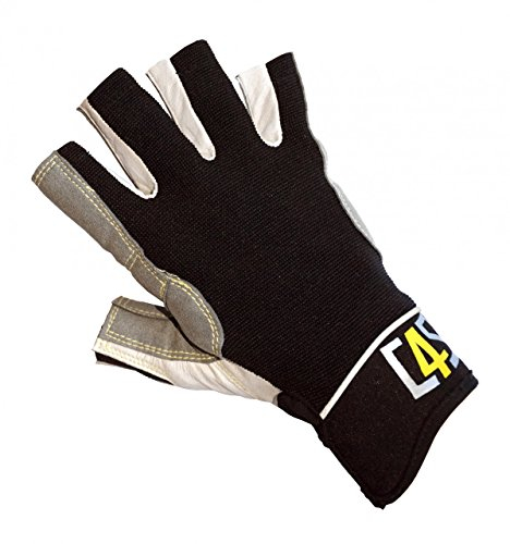 crazy4sailing Unisex Segelhandschuhe Racing - 5 Finger-frei, Farbe:schwarz, Größe:L