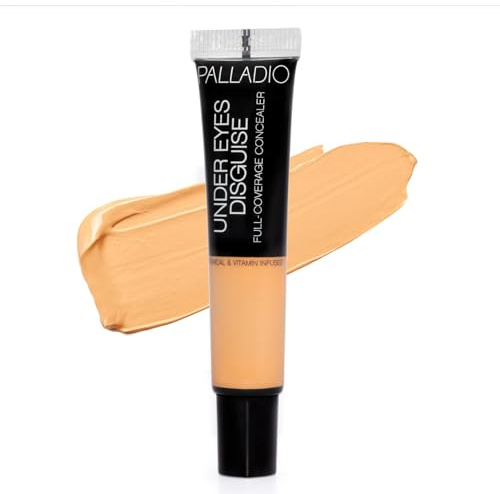 Palladio Under Eyes Disguise Full Coverage Concealer, Creamy Face and Eye Concealer, Evens Skin Tone, Conceals Blemishes, (Lemonade)