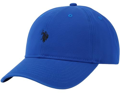 U.S. Polo Assn. Concept One Small Polo Pony Logo Baseball Hat, 100% Cotton, Adjustable cap, Royal Blue