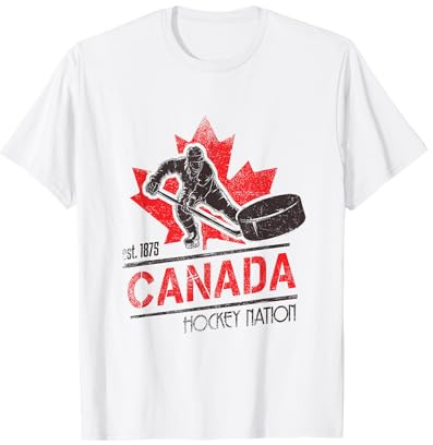 Canadian Ice Hockey Nation Retro Sports Canada T-Shirt