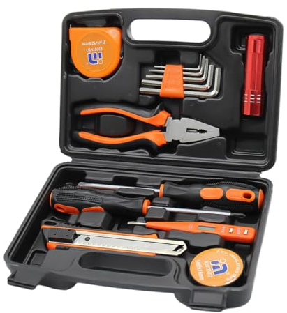 copap Mini Werkzeug Set, kleiner Werkzeugkoffer, Werkzeugkoffer Gefüllt, Fahrrad Auto Werkzeug-sets für Reparaturen, DIY Werkzeugset Geschenk, Tragbar Werkzeugkasten für Heimarbeit, Garage, Reisen