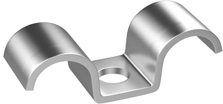 ORTAVA 25 Stück Ø 10 mm Befestigungsschelle, Rohrschellen, Rohrschelle, Rohrbefestigung, Kabelschellen metall, Edelstahl A2 V2