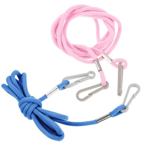 GAROZATION 2stücke Verstellbare Elastische Skihandschuh-Halter Clips Mit Gurt Für Junge Mädchen Und Erwachsene in Rosa Blau Anti-Verlust Handschlaufe Zuverlässiger Winter Handschuh Fäustlingh