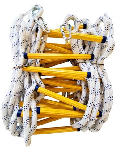 Echelles de Corde de sécurité, échelles de Secours, échelles d'incendie d'urgence, échelle Pliante Portable, echelle de Toit avec Crochet, for fenêtre Balcon Balustrade Adultes(164FT/50M)