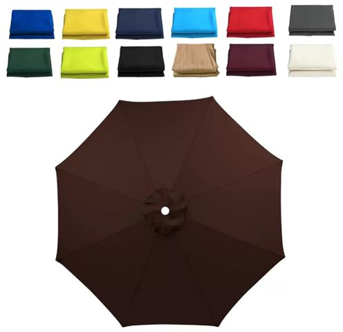 Outdoor Umbrella Cover Patio Parasol Replacement Canopy Cloth 6 Ribs/8 Ribs Umbrella Replacement Canopy 6.5ft/7.5ft/9ft/10ft Parasol Top Cover