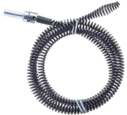 Colcolo Taladro de cable para desagüe, limpiador de tuberías con conector, desatascador de desagües para cocina, bañera y alcantarillado, 500 Cm