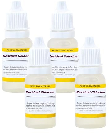 FILTRIACQUAITALIA Test Cloro Kit Analisi Misuratore Cloro Set 4 Pezzi