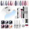 Vishine Set mit 40 W UV LED-Lampe, semi-permanent, 6 Stück Soak-Off Gel-Nagellack, Base Gel, Top Coat, Pinsel, Strass. Deko, Nail Art, Maniküre-Set