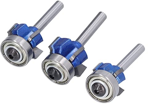 Embout rond d'angle, embouts de routeur de bord de tige de 6 mm 3 pièces R1 R2 R3 4 flûte pour Table pour armoire pour tiroir