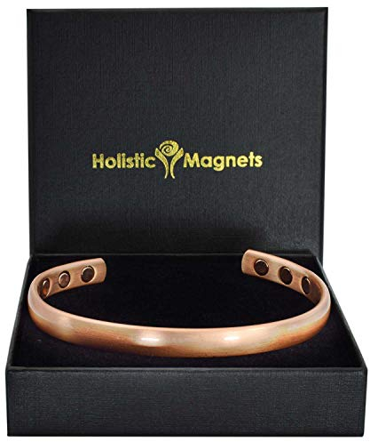 Holistic Magnets® Bio Magnetarmband Damen Herren Reinem Kupfer Arthritis Tendinitis Handgelenk Gelenkheilung Armband Geschenke für Männer Frauen (CR)-Klassisch (L: Handgelenk 19,5-22cm)