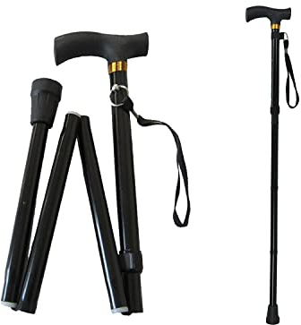 CAM2 Wanderstöcke, Faltbar Gehstock Bergstock Spazierstock, rutschfest Teleskop Walking Stöcke für Damen & Herren
