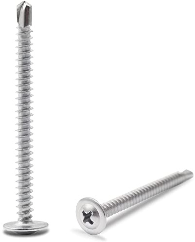 JEGONFRI (90pcs) #8 x 2 410 Stainless Steel Self Tapping Screws for Metal Plastic & Wood, Phillips Drive Modified Truss Head, High Strength Sheet Metal Screws (#8 × 2)