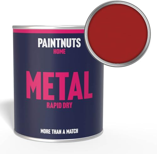 Paintnuts Dark Red (RAL-3001) Rapid Dry Metal Paint, Gloss Finish 250ml