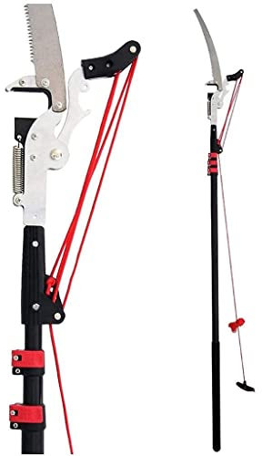 TRNMOP Sierras de pértiga telescópicas, podadoras de árboles telescópicas Profesionales de 5.4/18 pies, Sierra de podar Extensible con Altura de pértiga, podadoras de Ramas para paisajismo, Sierra